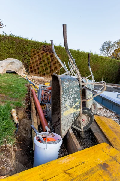 Aufräumen auf der Baustelle — Stockfoto