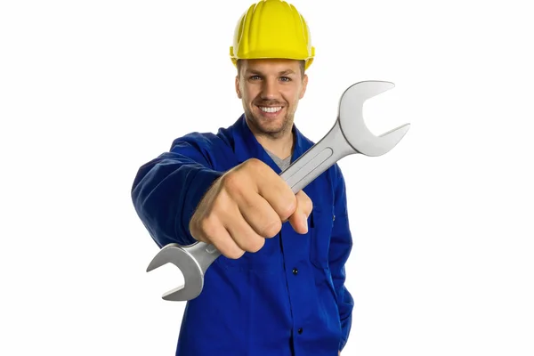 Handyman with tool — Stock Photo, Image