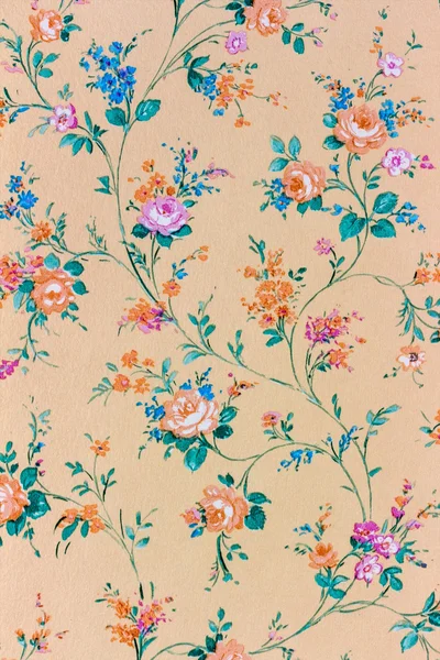 Old retro floral wallpaper, background, backgroun — Stock Photo, Image