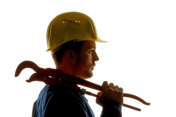 Handyman with tool — Stock Photo, Image