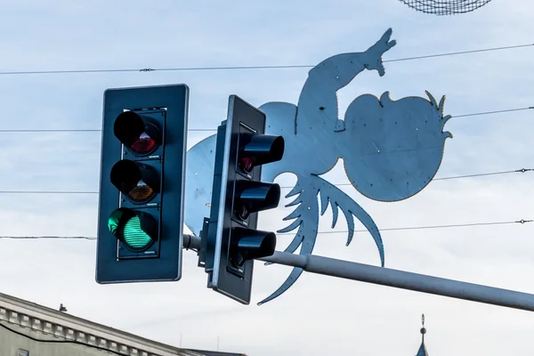 Österreich, linz, weihnachtsbeleuchtung — Stockfoto