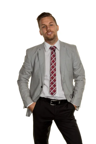 Manager in front of white background — Stock Photo, Image