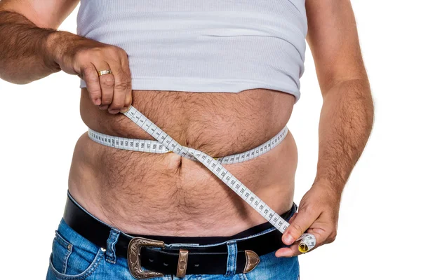 Man with overweight — Stock Photo, Image