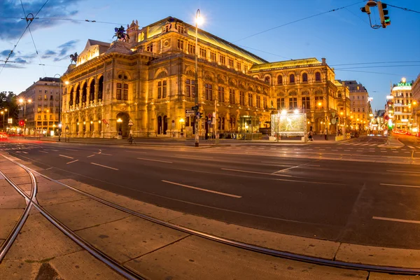 Áustria, Viena, ópera, crepúsculo — Fotografia de Stock