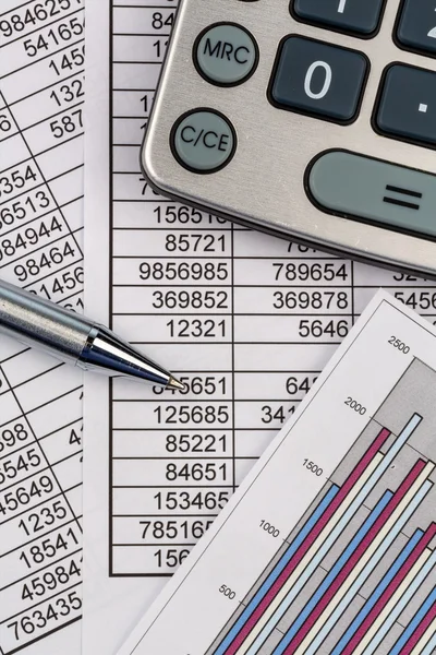 Calculator and statistk — Stock Photo, Image