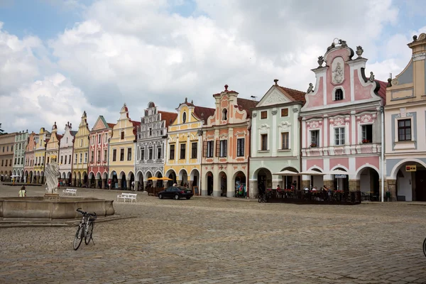 Czech republic, telc, town square — Stock Photo, Image