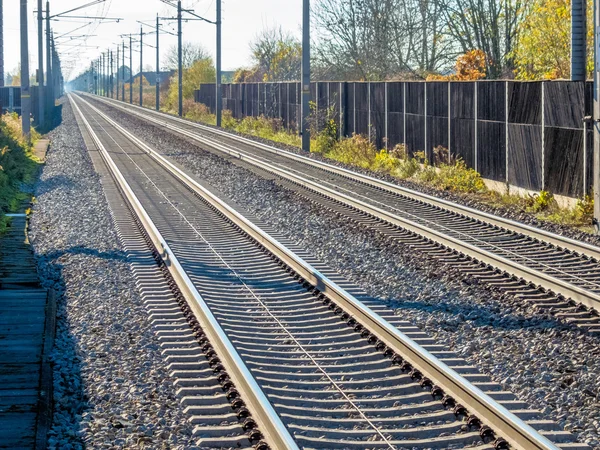 Rails of a railroad — Stock Photo, Image