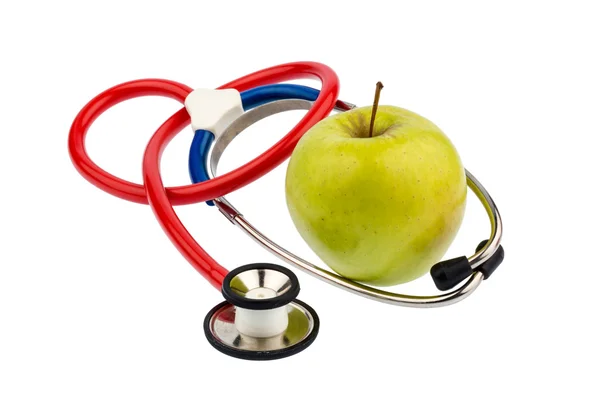 Omena ja stetoskooppi — kuvapankkivalokuva