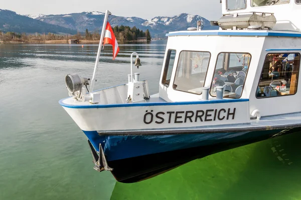 Statek na jezioro Wolfgangsee austria — Zdjęcie stockowe