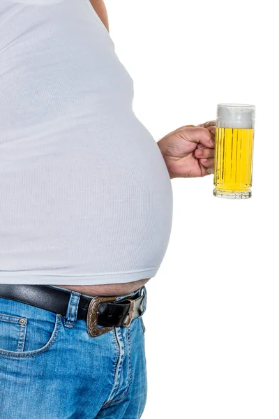 Man with overweight — Stock Photo, Image