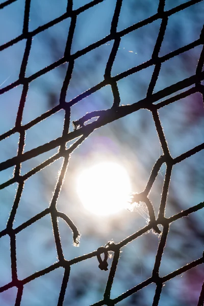 Loch in einem Netzwerk — Stockfoto