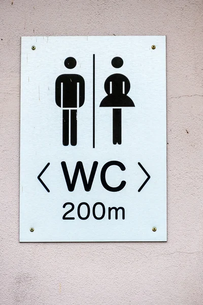 Schild Toiletten Mann Frau — Stockfoto