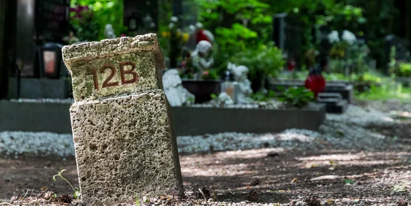 Numbered grave site — Stock Photo, Image