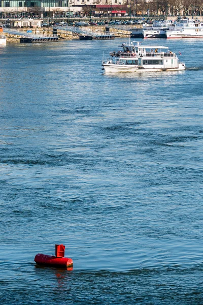 Red buoy water surface — Stock Photo, Image