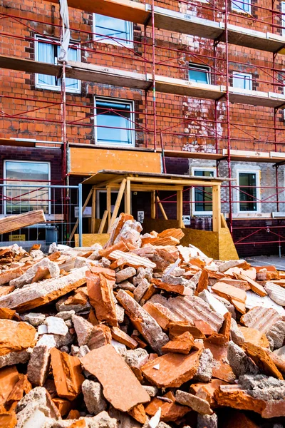 Construction debris at construction site — Stock Photo, Image