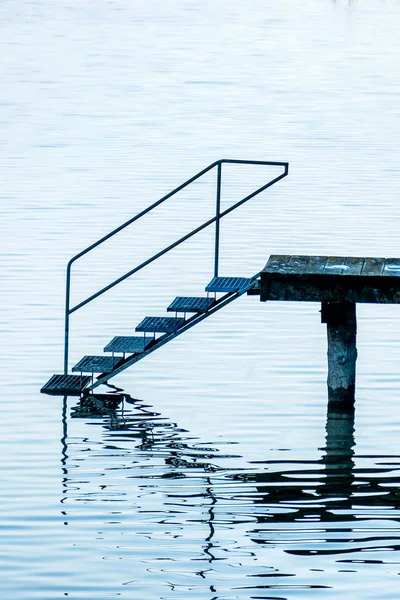 Jetty with stairs — Stock Photo, Image