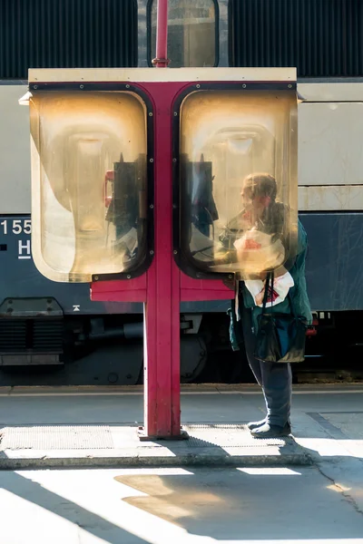 Public telephone booth — Stock Photo, Image