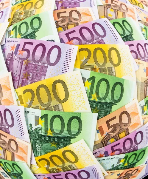 stock image many different euro bills