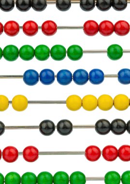 abacus with colored beads clipart
