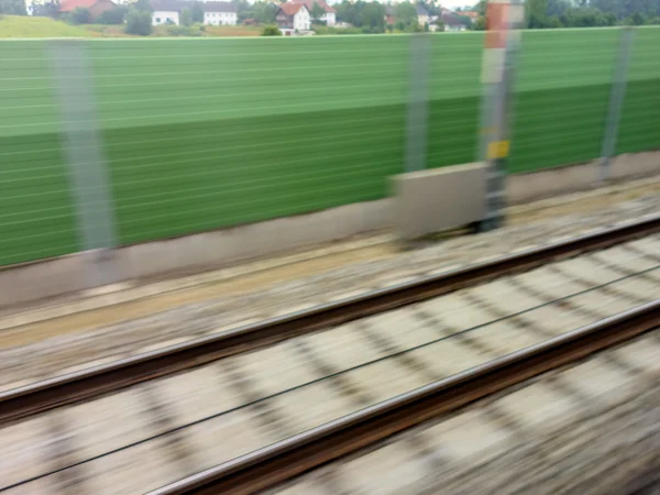 Rails of railway. train — Stock Photo, Image