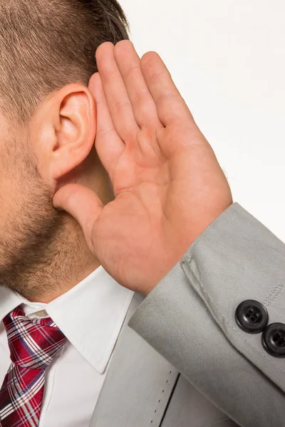 Hombre escuchando a — Foto de Stock