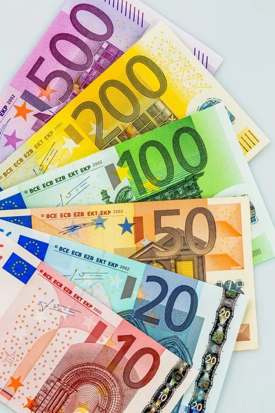 多くの異なるユーロ紙幣 — ストック写真