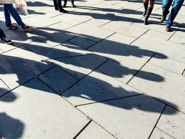 Sombras de la gente — Foto de Stock