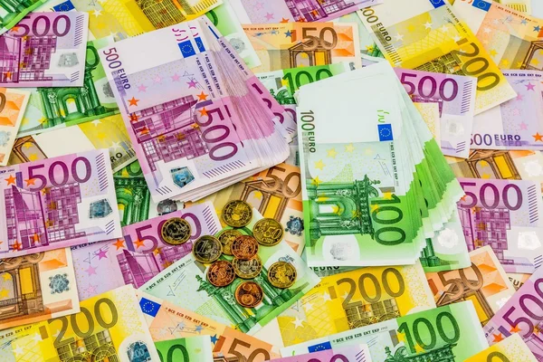 Muchos billetes de euro diferentes — Foto de Stock