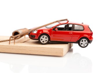 model car in a mousetrap clipart