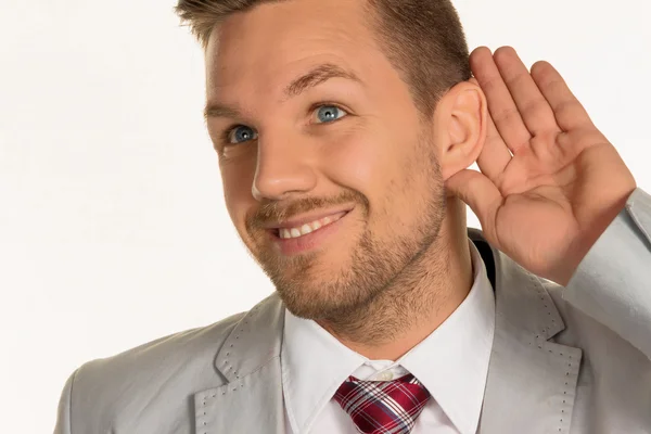 Man listening to — Stock Photo, Image