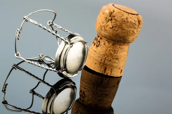 Champagne corks and agraffe — Stock Photo, Image