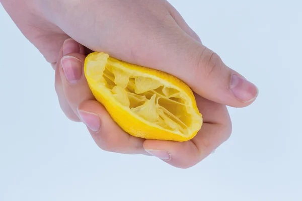 Squeezed lemon — Stock Photo, Image