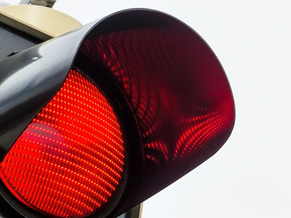 交通信号灯の赤い明かり — ストック写真