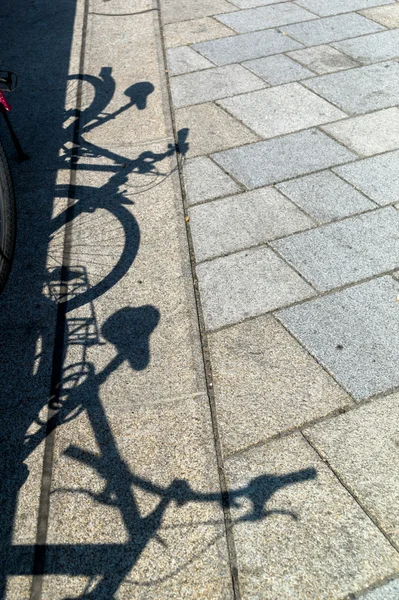 Cykel skugga — Stockfoto