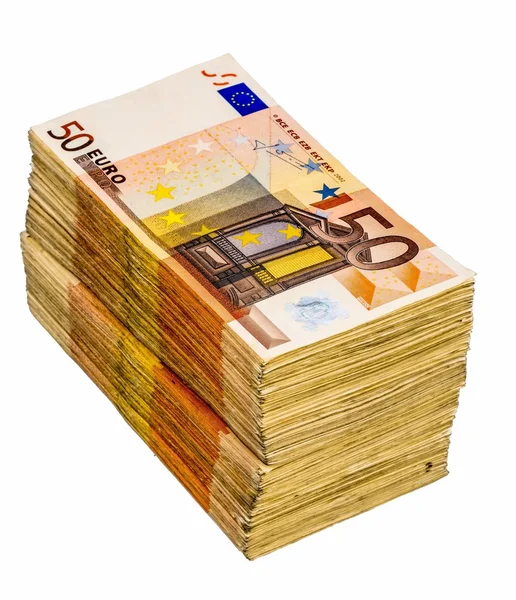 Vele euro-bankbiljetten — Stockfoto