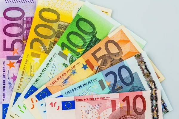 Numerose banconote in euro — Foto Stock