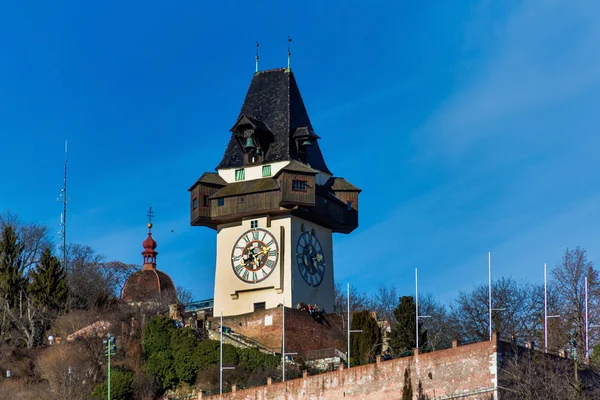 Ausztria, Stájerország, graz, uhrturm — Stock Fotó