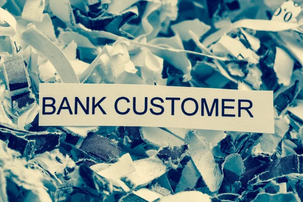 Papierschnitzel banku klienta — Zdjęcie stockowe