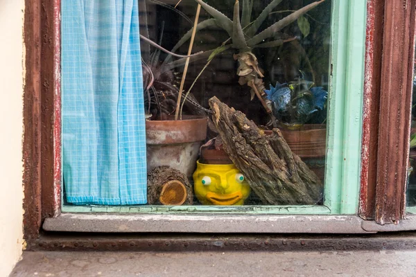 Utensilien im Fenster — Stockfoto