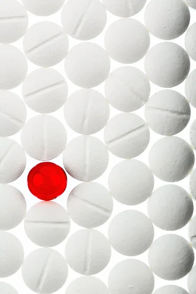 Tablets in white and red — Stock Photo, Image