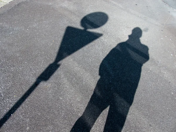 Shadow of a man — Stock Photo, Image