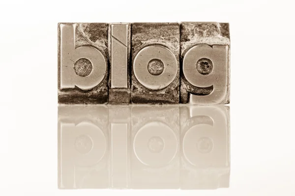 Blog in lead letters — Stock Photo, Image