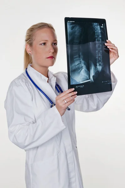 Medico con stetoscopio — Foto Stock