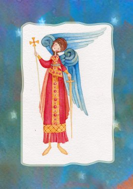Illustration of Guardian Angel clipart