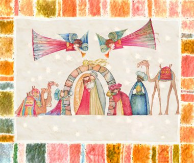 Noel doğum sahnesi: İsa, Meryem, Yusuf