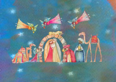 Noel doğum sahnesi: İsa, Meryem, Yusuf