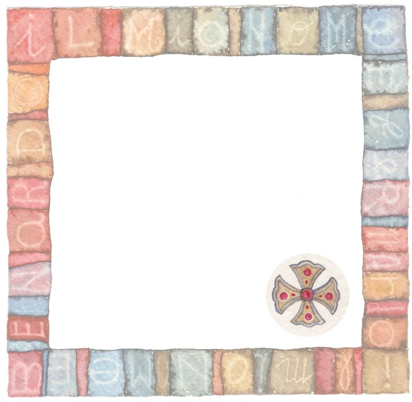 Τιμίου Σταυρού: λογότυπο ιδέα εικόνες ακουαρέλα — Φωτογραφία Αρχείου