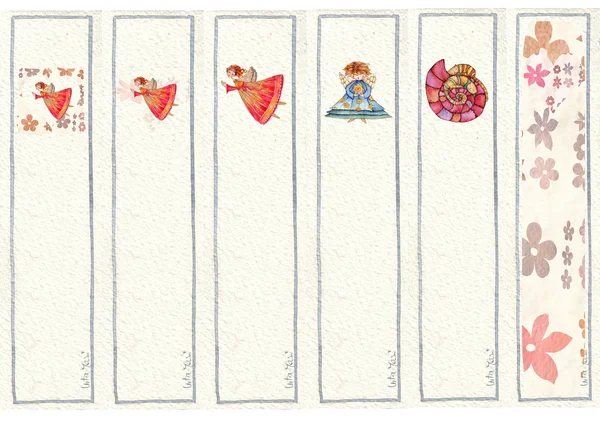 watercolor bookmarks  for children\'s books