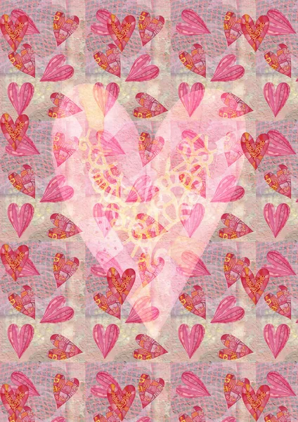 Herz, Grußkarte zum Valentinstag — Stockfoto