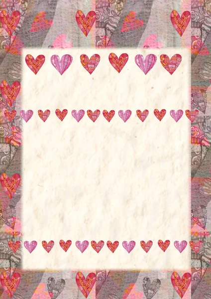 Hearts, greeting card for Valentine's Day — Stock Photo, Image